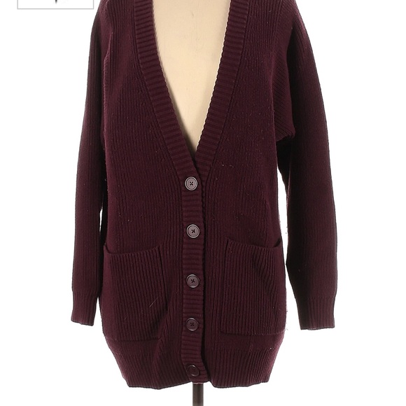 Athleta Sweaters - Athleta Burgundy oversized cardigan size M